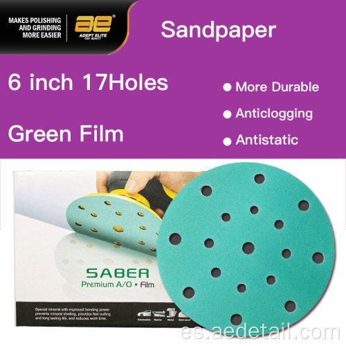 Base de película verde Abrasive Landing Paper
